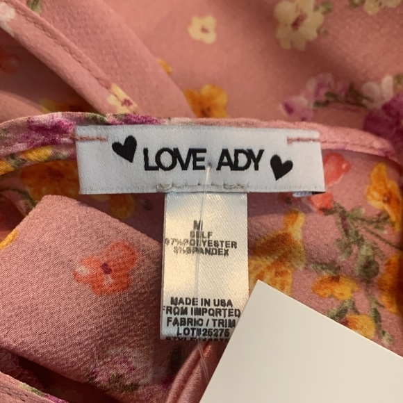 Love Ady Floral Print Satin Halter Neck Top - Picture 5 of 6